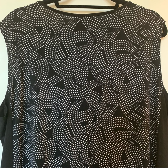 Womens Plus Size Susan Lawrence Black & White Tank Top 2x - Picture 7 of 12
